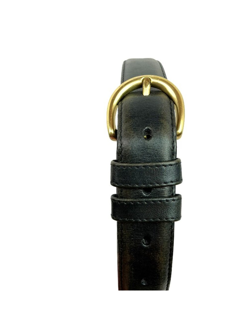 Coach Leather Belt With Solid Brass Buckle Womens Small Black